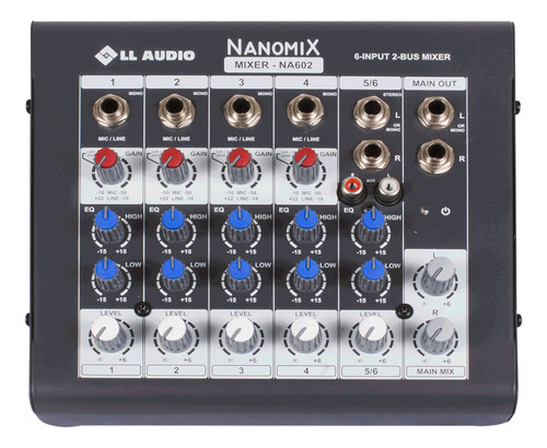 Mesa De Som Mixer Nanomix Ll Audio Na602 6 Canais C/pc Sound