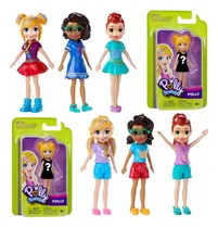 Comprar Kit 6 Bonecas Polly Pocket Mattel Original Bonequinha Lila
