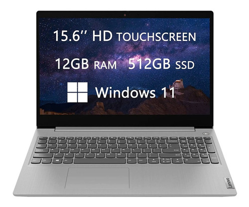 Laptop Rokc Lenovo Ideapad 3 Táctil 15.6 12gb 512gb -upgrade