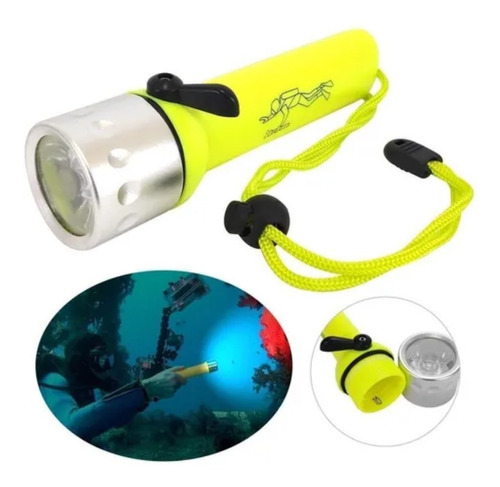 Lanterna A Prova D'agua Para Mergulho E Pesca Cor da lanterna Verde-lima Cor da luz Branco