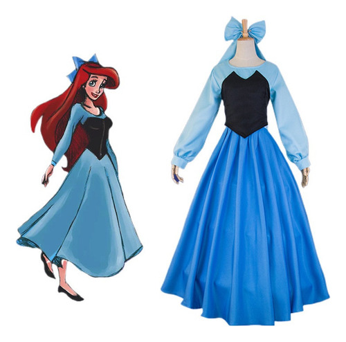 Halloween Cosplay Anime Hija Del Mar Ariel Princesa Vestido