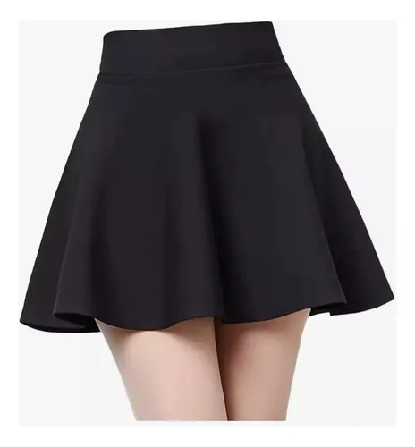 Falda Corta Plisada Mas Calza Efecto Panty Mujer