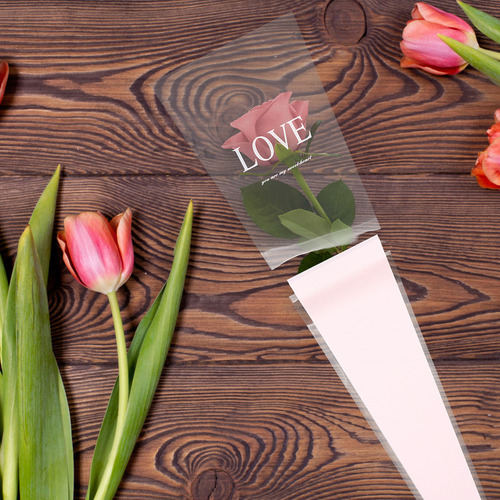 Bolsa De Embalaje Para Flores Con Forma De Flor Individual,