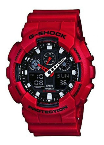 Reloj Para Hombre G-shock Ga_100b_4 Rojo