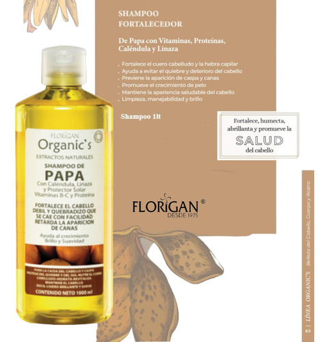 Pack 3 Shampoo De Papa Fortalecedor Con Vitaminas 1lt.
