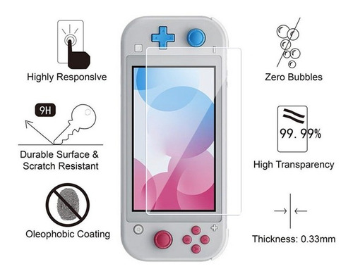 Case Compatible Con Nintendo Switch Lite Ergonómic + Mica