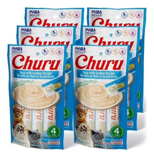 Churu Premio Sabor AtĂșn C/ Vieira Para Gato - Caja C/24 Pzas