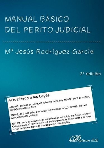 Manual Bãâ¡sico Del Perito Judicial, De Aa.vv.., Vol. 1. Editorial Editorial Dykinson, S.l., Tapa Blanda, 2ª Edición En Español
