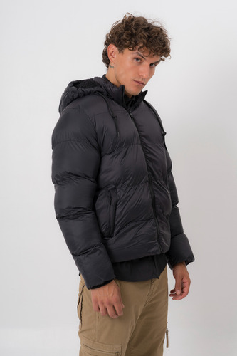 Campera Puffer Con Piel Interior Para Invierno Hombre