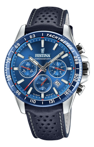 Reloj Para Hombre Festina Timeless Chrono F20561/3 Azul