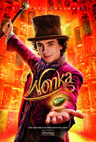 Posters Wonka Timothee Chalamet Banner Cine 90x60 Cm