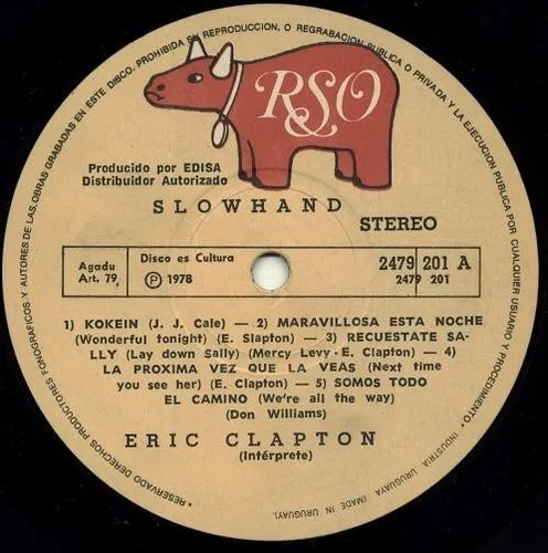 Eric Clapton Slowhand Vinilo Rock Disco Lp