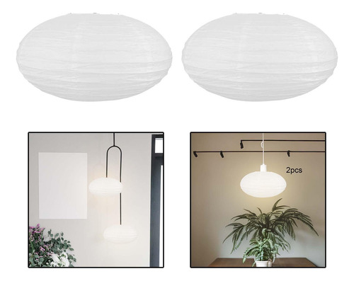 2 Uds Farolillos De Papel Colgantes Decoración 40cmx20cm