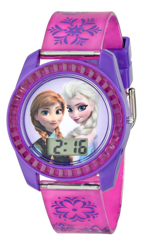 Reloj Accutime Disney Frozen Kids Fzn3598 Púrpura Rosa