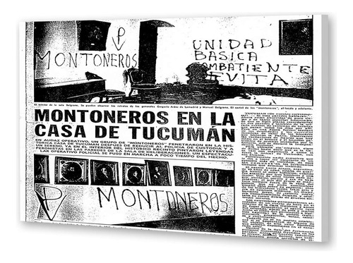 Cuadro 20x30cm Montoneros Periodico Revolucionario