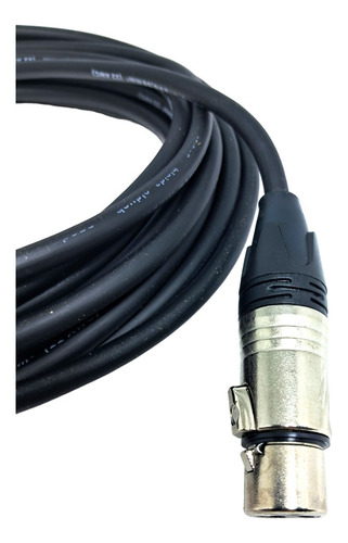 Cabo Microfone Xlr Femea P10 10 Metros Tipo Neutrik Premium