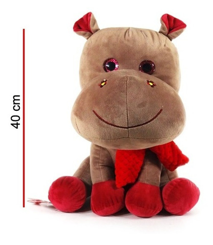 Peluche Hipopotamo Con Bufanda 40 Cm Phi Phi 5357