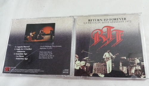 Return To Forever Lafiesta In West Germany 72 Cd Chick Corea (Usado)