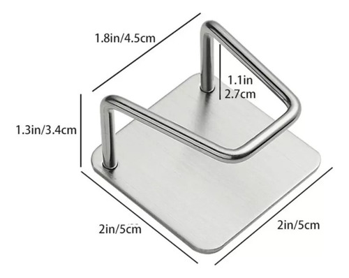 Soporte Esponja Lavaplatos Acero Inox + Adhesivo,organizador