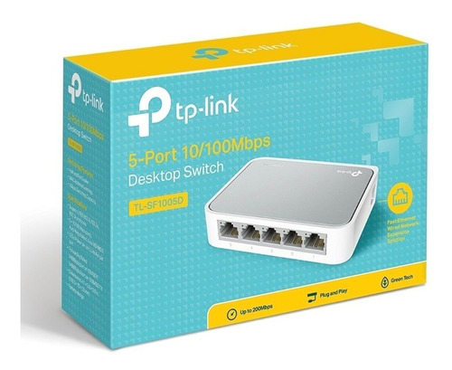Imagen 5 de 6 de Switch 5 Puertos Tp Link Sf1005 10/100 Mbps Internet Pc