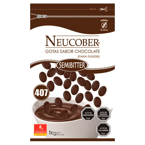 Chocolate Neucober 410 Blanco Alfajor 407 Semiamargo Leche 