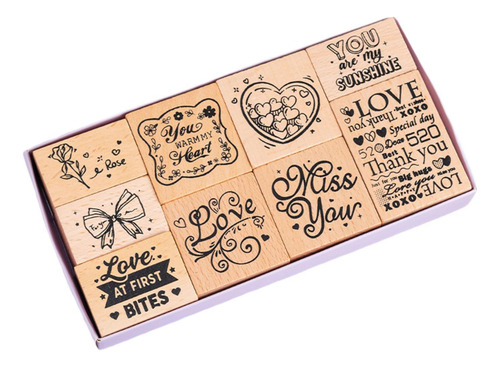 Sellos De Goma De Madera Diy Sellos Del Día De Valentín