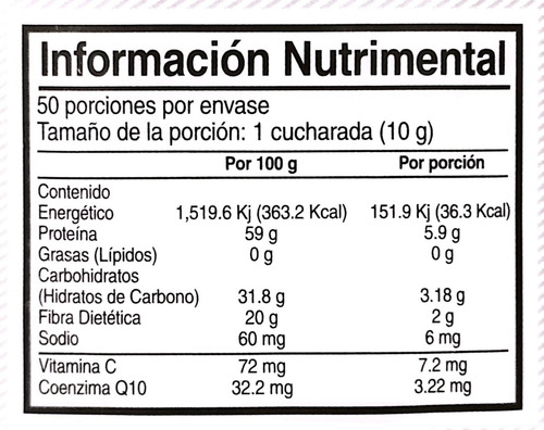 Colageno Con Acido Hialuronico Goji 500g Nutricion 2000 Sabor Blueberry