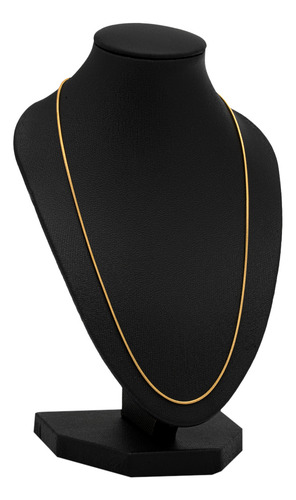 Conjunto Cordão Masculino Fino 0.9mm Cj-162 Aço Inox Ouro Cor Dourado