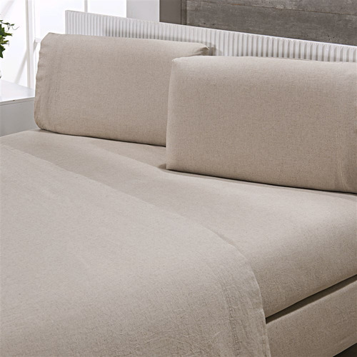 Jogo De Cama Linen Solteiro Cru