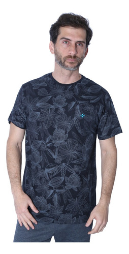 Camiseta Mister Fish Full Print Floral Tendência