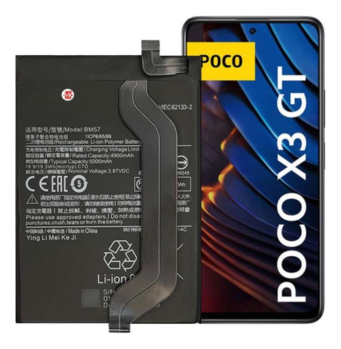 Bateria Repuesto Celular Xiaomi Poco X3 Gt Bm57 Premiumparts