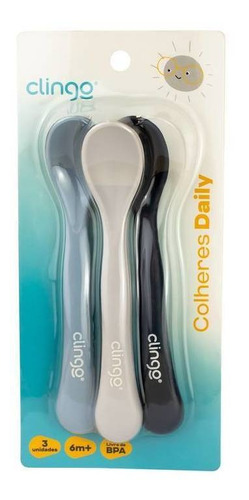 Kit Colheres Talheres Infantis Macio Daily - Clingo