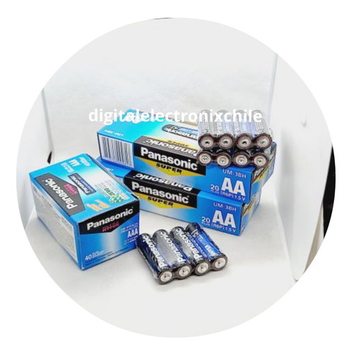 Caja Panasonic Aa 52 Unid +triple Aaa 40 Unid 1.5v