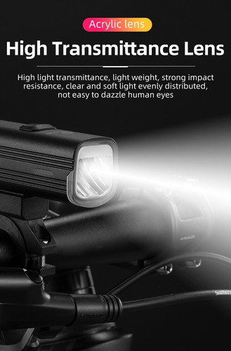 Lampara De Bicicleta 1000lm De 4800mah Superbrillante Offbon