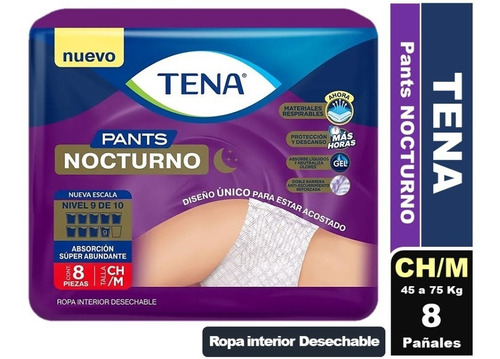 Pañal Adulto Ropa Interior Tena Pants Nocturno Elige Talla