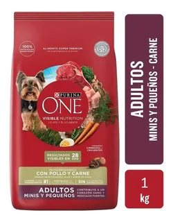 Purina One Adulto Mini Pollo Y Carne 1 Kg