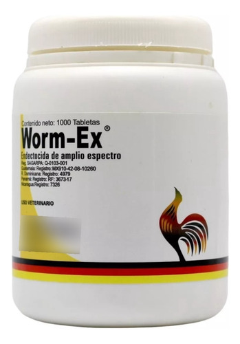 Worm Ex Endectocida Aves Vetinova 1000 Tabletas
