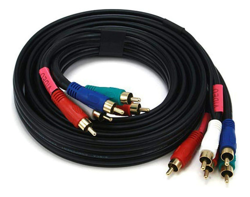 Monoprice - Cable Coaxial Por Componentes Awg 5-rca, 6 Pies 