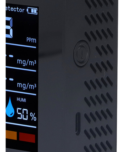 Detector De Dióxido De Carbono De Co2 Preto Lcd Tvoc Hcho Te