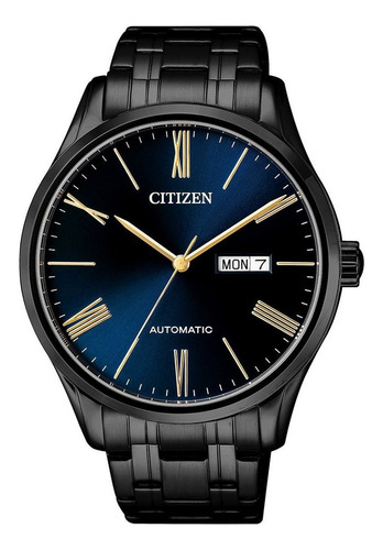 Reloj Citizen Nh836586m Automatico Color de la malla Negro Color del bisel Negro Color del fondo Azul