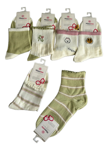 Pack X12 Sorpresa De Medias 3/4 Con Lindos Diseños De Mujer Surtido Surtido 35-40