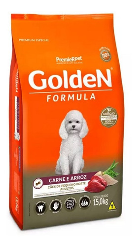 Ração Mini Bits Cães Adut. Raça Peq. Carne/arroz 15kg Golden