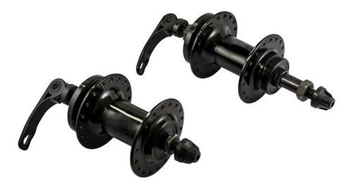 Imagem 3 de 6 de Kit Bike Freios A Disco Mecanico + Cubos 36 Furos Alumínio