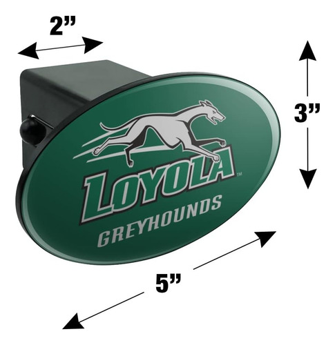 Loyola University Maryland Primary Logo Oval Tow Hitch Cover