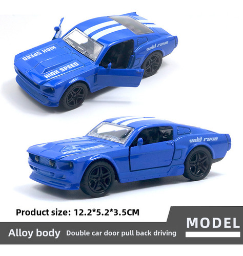 Auto De Juguete Azul Gris 1:36 Aleación Fundida A Presión