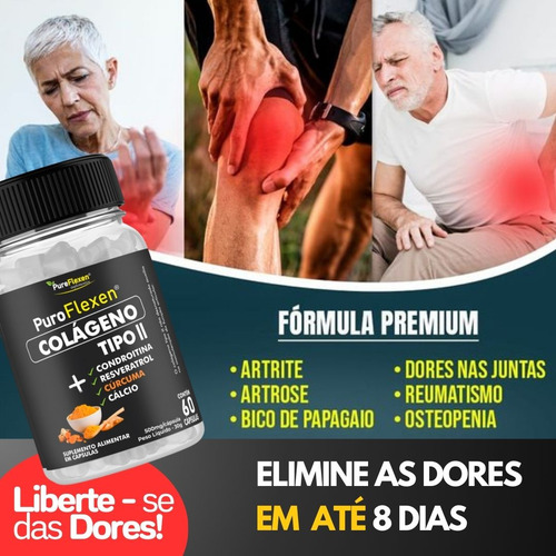 2 Potes Cúrcuma, Alívio Dores Articulares Joelho Puroflexen®