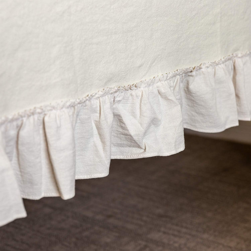 Mantel Retro Con Volantes De Algodón Lavable Para Mesa Recta