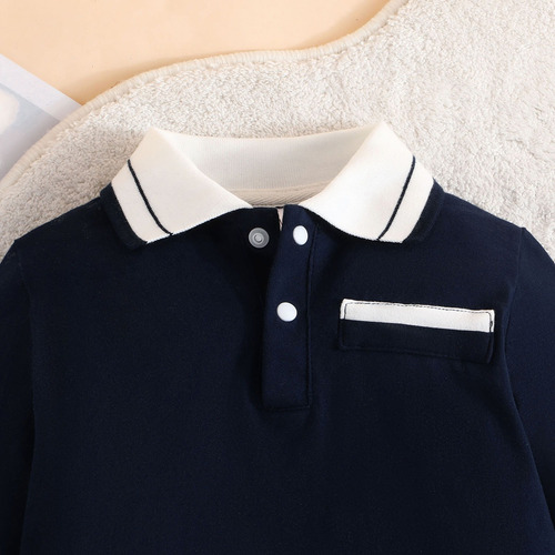 Conjunto De Mameluco Y Algodón Elegante Para Bebé De 0-12m Azul Oscuro 3-6 M