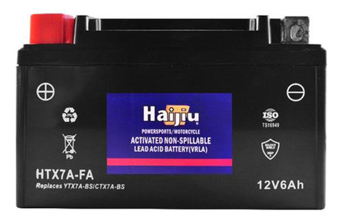 Bateria Moto Gel Sin Mantenimiento Htx7a-fa Ytx7a-bs Haijiu