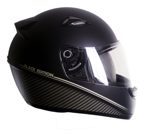 Capacete Moto Ebf Spark Black Edition Fechado 56 Preto Fosco
